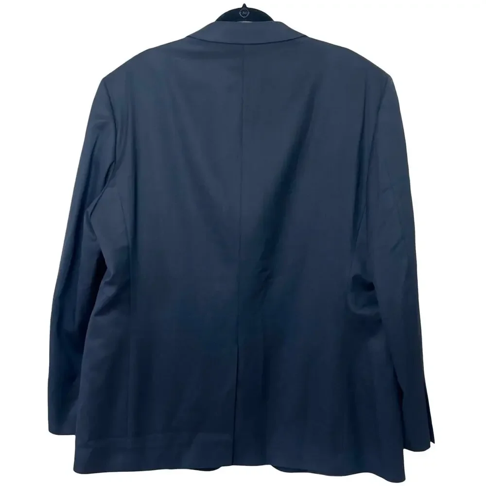 J. Crew Men's Classic Navy Wool Blazer Sport Coat 3-Button 46R Preppy Business